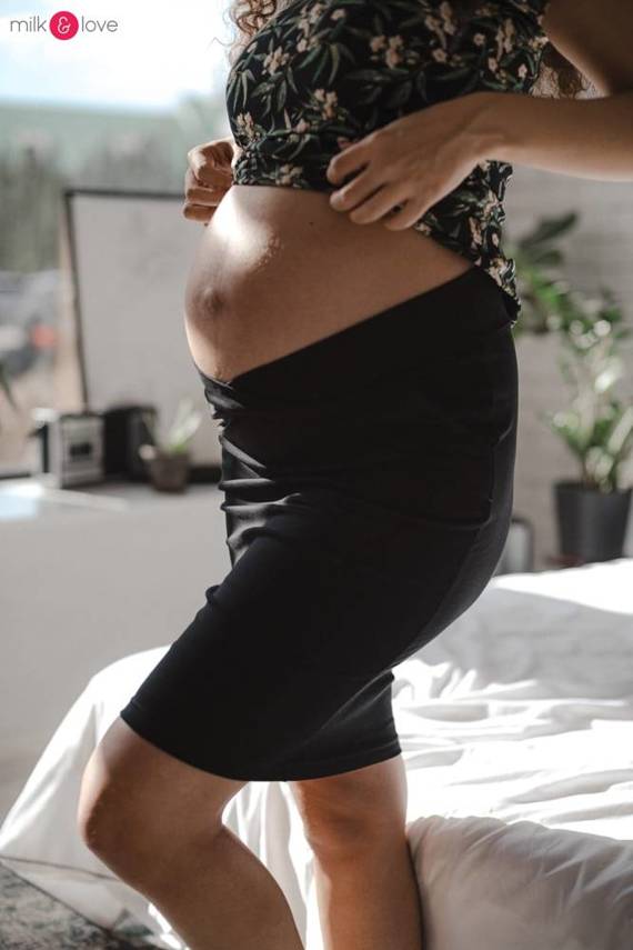 Spódnica ciążowa z kieszeniami Milk&Love czarny