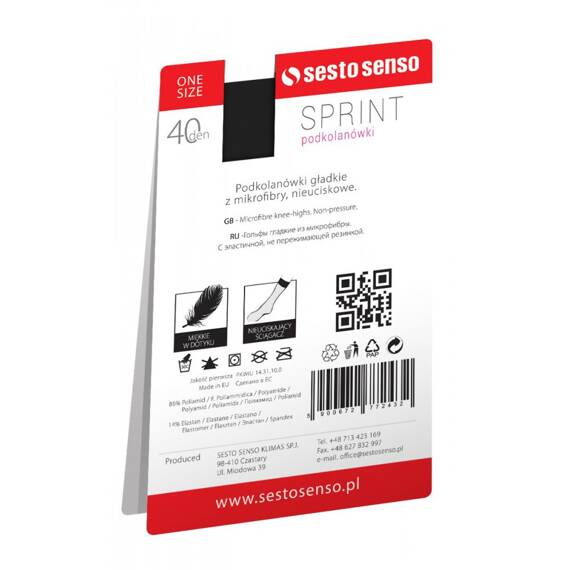 Sprint Podkolanówki 40 den Sesto Senso bordo