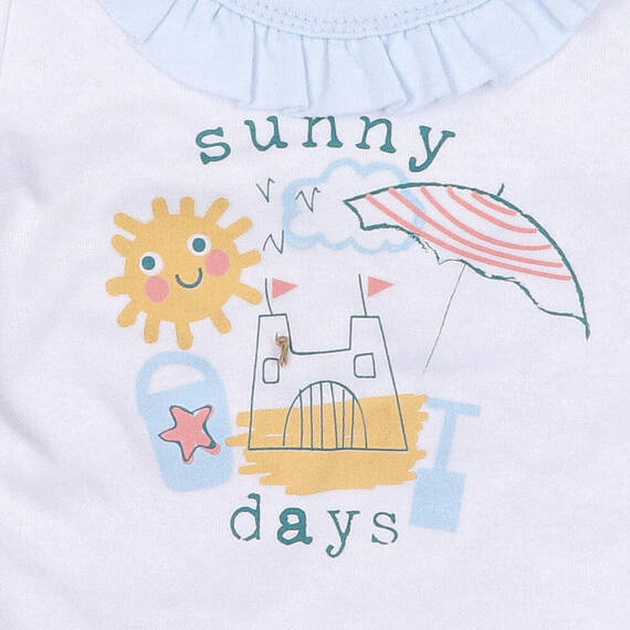 Sunny T-shirt niemowlęcy z bawełny organicznej Nini biały