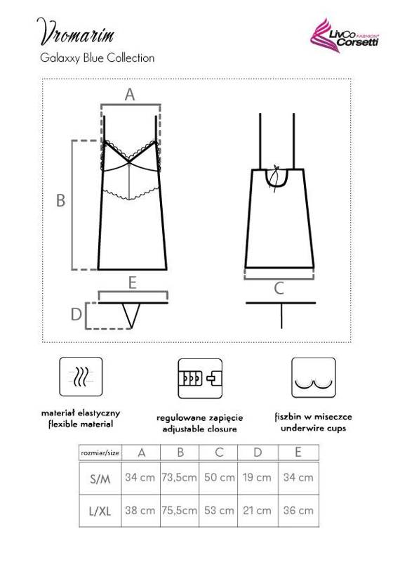 Vromarim Galaxxy koszulka i stringi LivCo Corsetti Fashion  