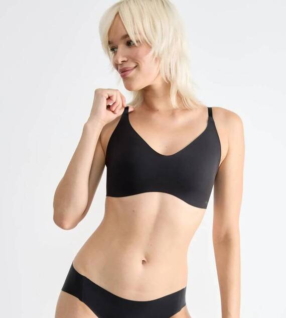 Zero Microfibre 2.0 Bralette Miękki biustonosz Braletka Sloggi - black