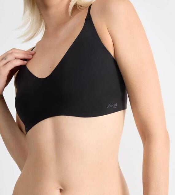 Zero Microfibre 2.0 Bralette Miękki biustonosz Braletka Sloggi - black