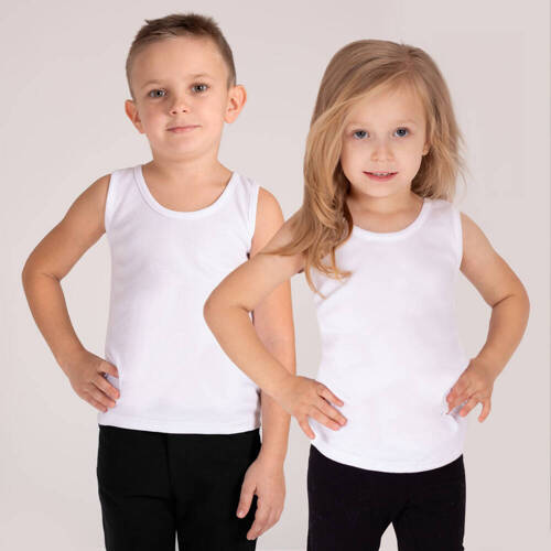 130 Koszulka na ramiączkach niemowlęca "Basic" Nicol - biały