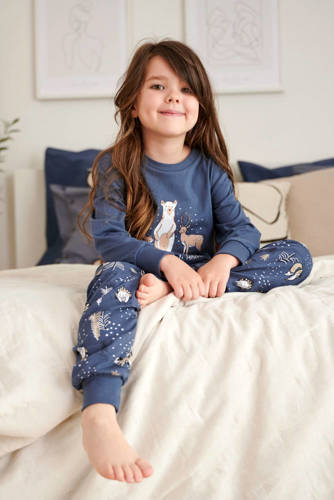 4324 "Animals" Piżama dziecięca Unisex Doctor Nap - deep blue