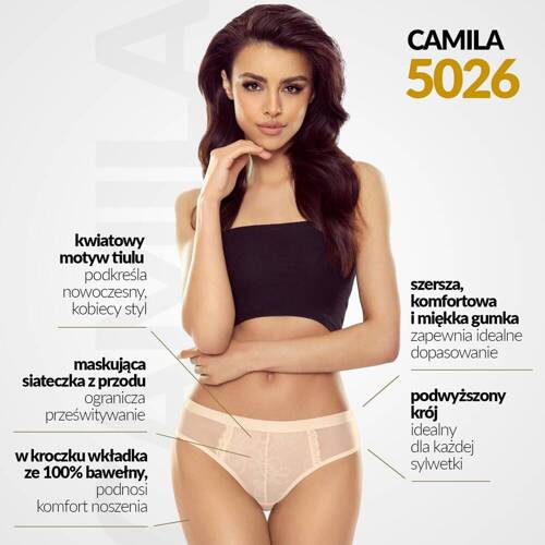 5026 Camila Figi damskie Lapinee - beżowy