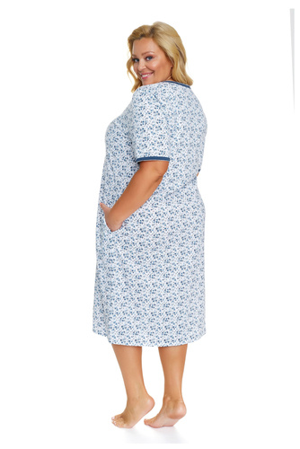 5157 Koszula Nocna Plus Size Doctor Nap - navy bloom