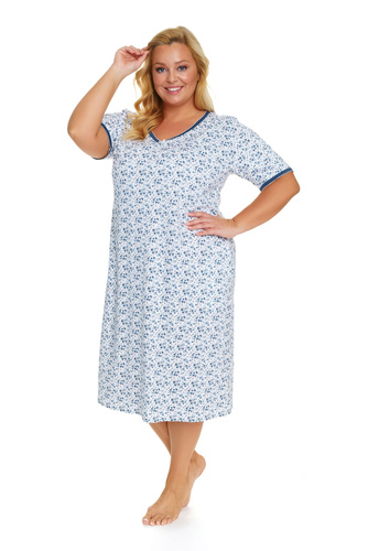 5157 Koszula Nocna Plus Size Doctor Nap - navy bloom