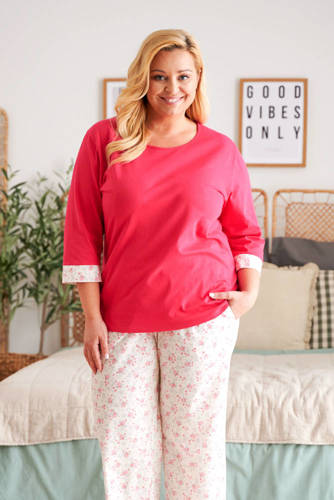 5279 Piżama Damska Plus Size Doctor Nap - viva magenta