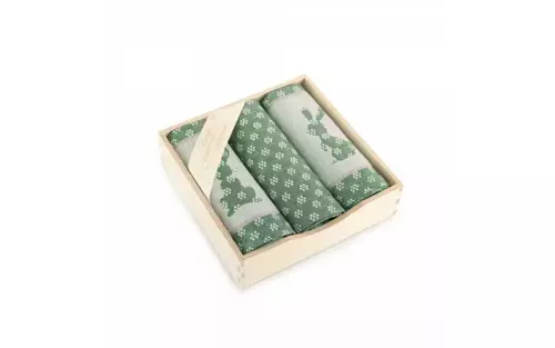 8525/12 Komplet ścierek kuchennych w drewnianym pudełku Zwoltex zielony ciemny