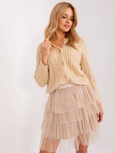 AT-SW-2346-2.99P Sweter rozpinany Paris - beżowy