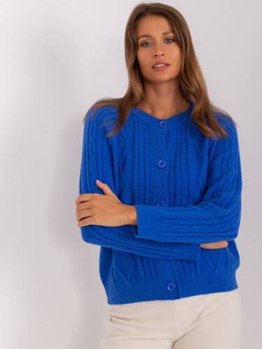 AT-SW-2346-2.99P Sweter rozpinany Paris - kobaltowy