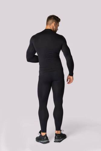 Alpha Legginsy termoaktywne męskie Spaio black 