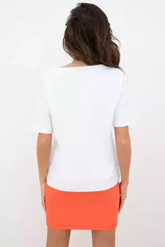 Alta Bluzka z krótkim rękawem Italian Fashion - biały