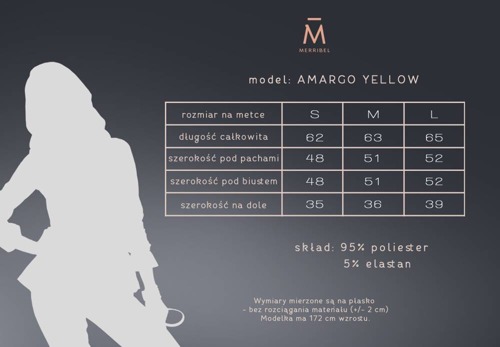 Amargo Elegancka bluzka w groszki Merribel - yellow 