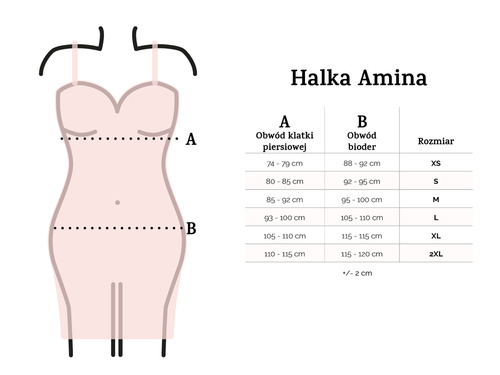 Amina Halka satynowa koszulka damska DKaren - granat