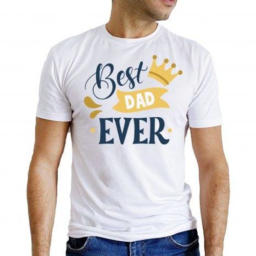 "BEST DAD" koszulka męska Moocha biały