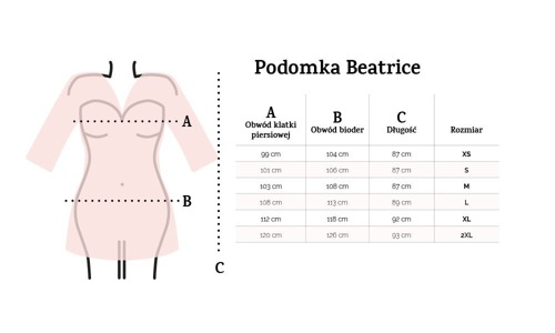 Beatrice Podomka Szlafrok Damski Dkaren - Bordo