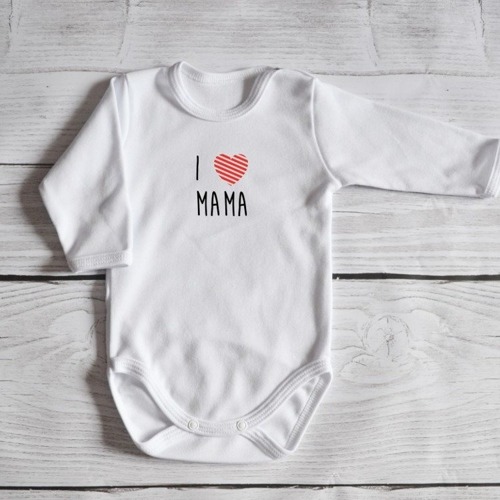 Body długi rękaw "I <3 mama" Moocha czarne