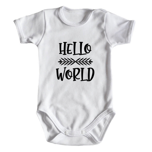 Body krótki rękaw "Hello World" Moocha czarny