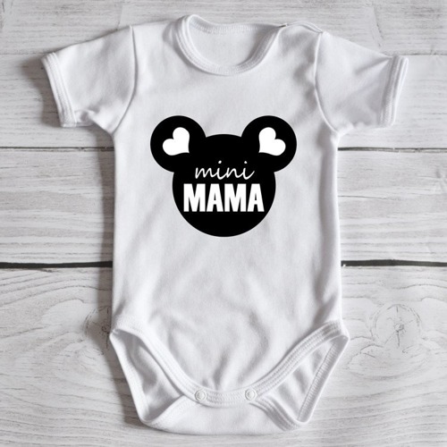 Body krótki rękaw "Mini MAMA" Moocha białe