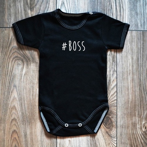 Body krótki rękaw "#boss" Moocha czarne