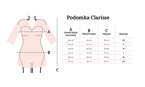 Clarisse Podomka Szlafrok Damski Dkaren - czarny 