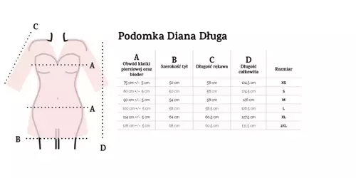 Diana długa Podomka Szlafrok Damski Dkaren - czarny