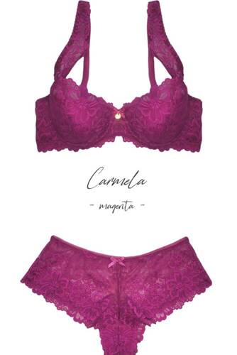 F-053/54/2 Carmela Figi damskie Mat - magenta fioletowy