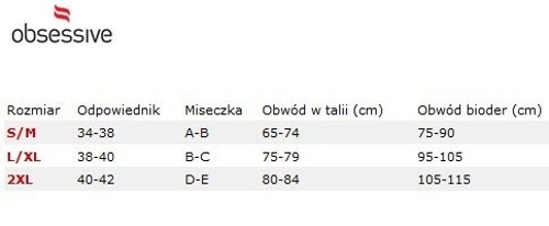 Heartina komplet 3-częściowy Obsessive czerwony