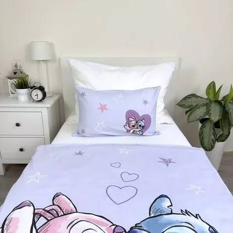 JF 24 Lilo i Stitch Heart wrzosowa Pościel dziecięca bawełniana Jerry Fabrics