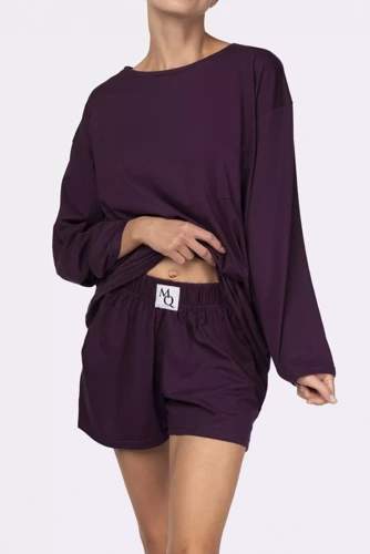 Joy longsleeve Piżama damska Mona purple