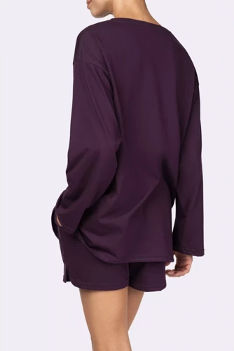 Joy longsleeve Piżama damska Mona purple