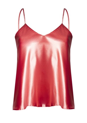 Karen Satynowy top damski DKaren - pink 