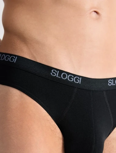 Men Basic Mini 2P Slipy męskie 2-pak Sloggi- black