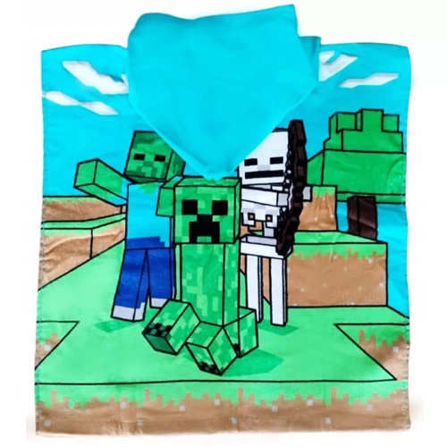 Minecraft Poncho dla dzieci ręcznik z kapturem Faro 