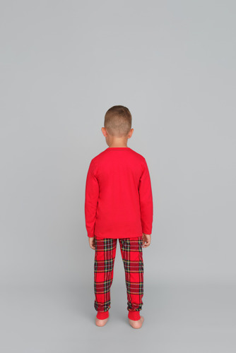 Narwik Piżama chłopięca Italian Fashion- czerwony/druk 
