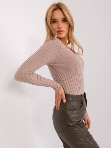 PM-SW-PM1088.25 Sweter damski Paris - ciemny bezowy