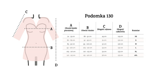 Podomka 130 Satynowy Szlafrok Damski DKaren - róż 