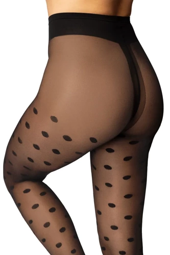 Polka Dot Rajstopy damskie Mona 30 den black 