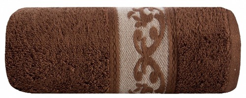 Ręcznik żakardowy "CEZAR" Eurofirany brązowy 