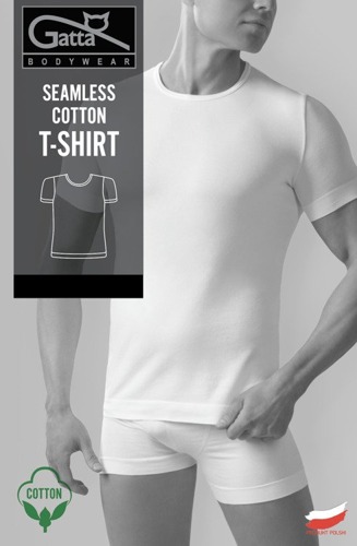 SEAMLESS COTTON T-SHIRT koszulka męska Gatta - biały