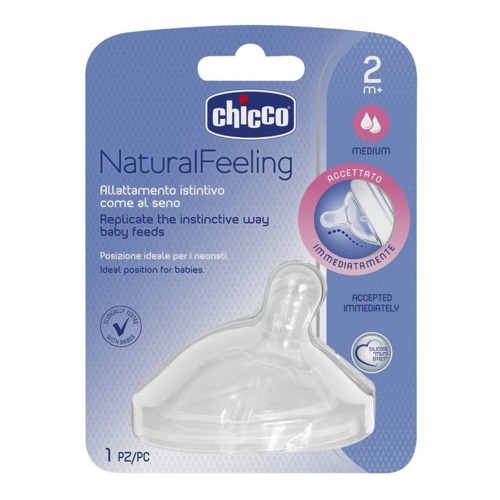 Smoczek Na Butelke NaturalFeeling Sil..2M+ Chicco