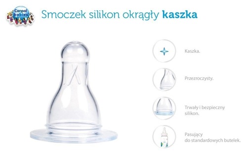 Smoczek Silikonowy Okrągły Mini Canpol Babies - 2szt