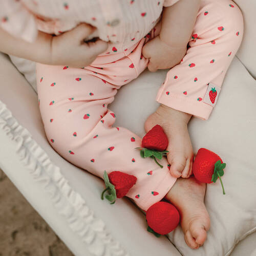 Strawberry & Love Legginsy niemowlęce Eevi - koralowe