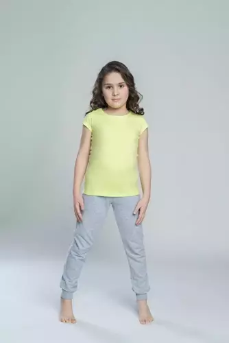 Tola koszulka dla dziewczynki, krótki rękaw Italian Fashion- melanż 
