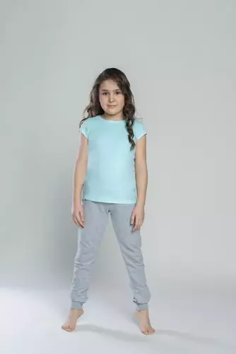 Tola koszulka dla dziewczynki, krótki rękaw Italian Fashion- melanż 