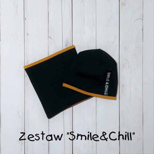 Zestaw Smile&Chill czapka + komin Bambarillo czarny